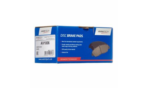 Колодки тормозные дисковые Avantech, передние, комплект на ось (4 шт), арт. AV1006