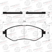 Колодки тормозные дисковые Avantech, передние, комплект на ось (4 шт), арт. AV121
