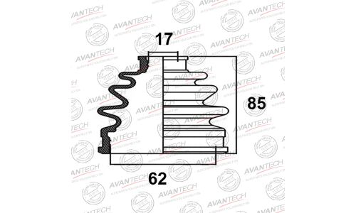 Пыльник привода Avantech, арт. BD0221
