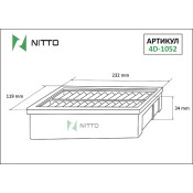 Фильтр воздушный Nitto, арт. 4D-1052