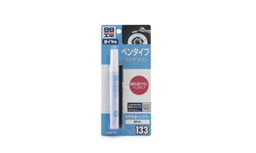 Маркер Soft 99 Tire Marker White, для пометок и подкраски покрышек, резины, белый, 8мл (+корректировочный фломастер), арт. 09133