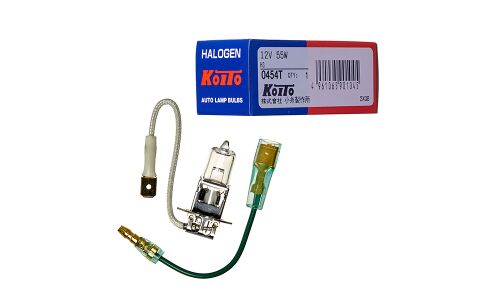 Лампа галогенная Koito Halogen H3 (PK22s, T12), 12В, 55Вт, 3200К, 1 шт, арт. 0454T
