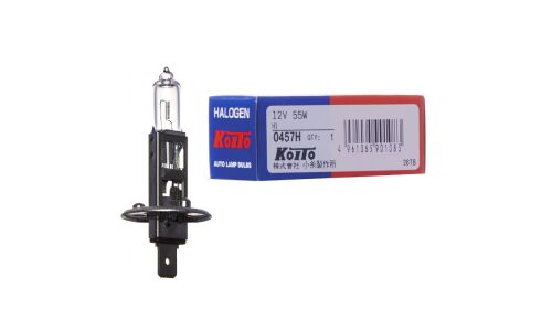 Лампа галогенная Koito Halogen H1 (P14.5s, T8), 12В, 55Вт, 3200К, 1 шт, арт. 0457K/H