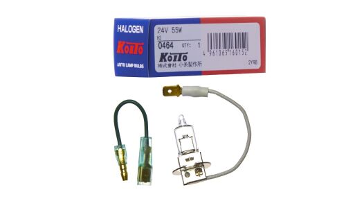 Лампа галогенная Koito H3 (PK22s, T12), 24В, 55Вт, 3200К, 1 шт, арт. 0464