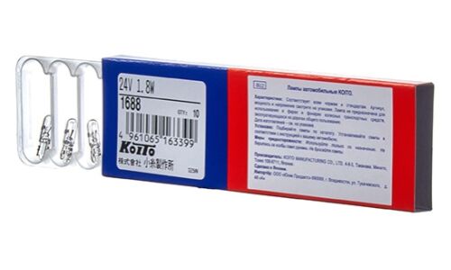 Лампа Koito W1.8W (W2x4.6d, T5), 24В, 1.8Вт, арт. 1688