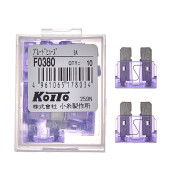 Предохранитель автомобильный Koito, флажковый, стандартный (ATO S1035-2/FT), фиолетовый, 3А, комплект 10 шт, арт. F0380