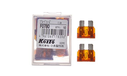 Предохранитель автомобильный Koito, флажковый, стандартный (ATO S1035-2/FT), коричневый, 7.5А, комплект 10 шт, арт. F0780