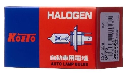 Лампа галогенная Koito Halogen 9005J (специальный цоколь, T12), 12В, 55Вт, 1 шт, арт. 0475