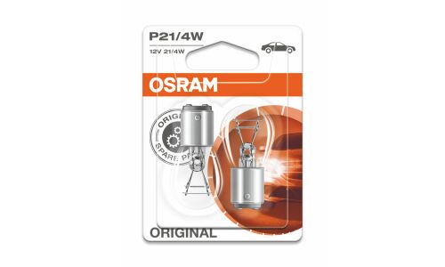 Лампа Osram Original Line P21/4W (BAZ15d, S25), 12В, 21/4Вт, комплект 2 шт