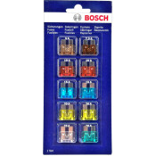 Предохранитель автомобильный Bosch, флажковый, стандартный (ATO S1035-3), 5/7.5/10/15/20/25/30А, комплект 10 шт, арт. 1987529037