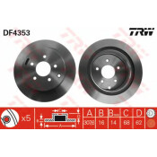 Диск тормозной TRW, арт. DF4353 Диск тормозной TRW, арт. DF4353