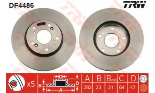 Диск тормозной TRW, арт. DF4486