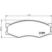 Колодки тормозные дисковые Nisshinbo передние, комплект на ось (4 шт), арт. NP2000 (PF-2095)