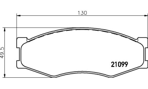 Колодки тормозные дисковые Nisshinbo передние, комплект на ось (4 шт), арт. NP2000 (PF-2095)