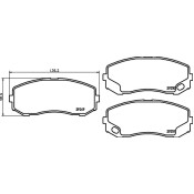 Колодки тормозные дисковые Nisshinbo передние/задние, комплект на ось (4 шт), арт. NP3023 (PF-3513)