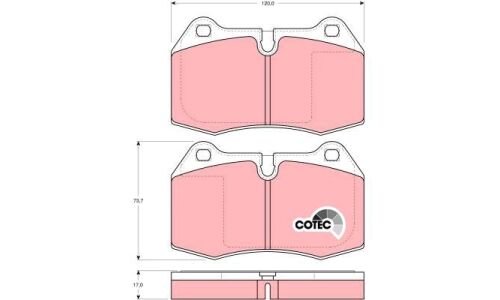 Колодки тормозные TRW дисковые, арт. GDB1269