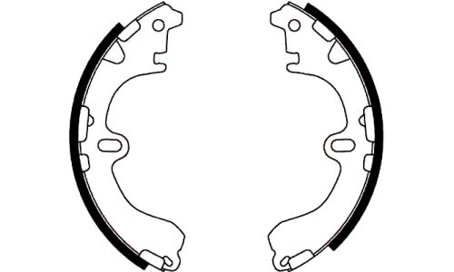 Колодки тормозные барабанные TRW, комплект на ось (4 шт), арт. GS8291