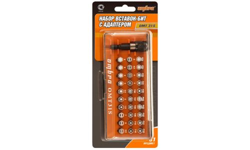 Набор бит Ombra, посадочный размер HEX1/4", наконечники SL/PH/PZ/HEX/TR, комплект 31 предмет, арт. 55010