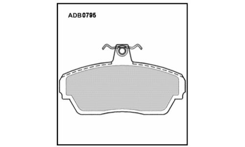 Колодки тормозные дисковые Allied Nippon, передние, комплект на ось (4 шт), арт. ADB0795