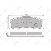 Колодки тормозные дисковые LYNXauto передние, комплект на ось (4 шт), арт. BD-4602