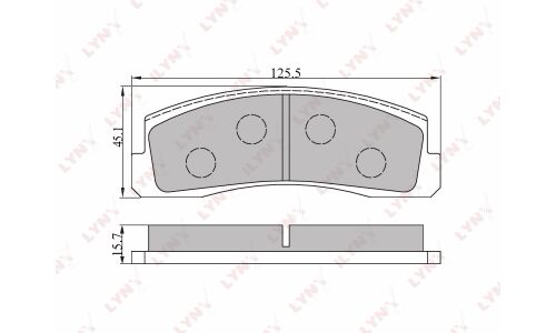 Колодки тормозные дисковые LYNXauto передние, комплект на ось (4 шт), арт. BD-4602