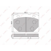 Колодки тормозные LYNXauto дисковые, арт. BD-4603