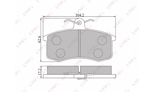 Колодки тормозные LYNXauto дисковые, арт. BD-4605