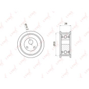 Ролик ремня ГРМ LYNXauto, арт. PB-1025