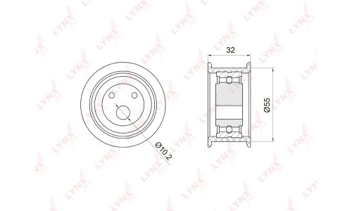 Ролик ремня ГРМ LYNXauto, арт. PB-1026