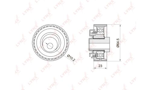 Ролик ремня ГРМ LYNXauto, арт. PB-1027