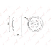 Ролик ремня ГРМ LYNXauto, арт. PB-1029