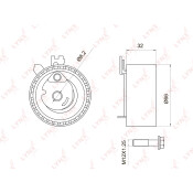 Ролик ремня ГРМ LYNXauto, арт. PB-1053