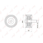 Ролик ремня ГРМ LYNXauto, арт. PB-3012