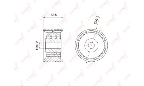 Ролик ремня ГРМ LYNXauto, арт. PB-3028