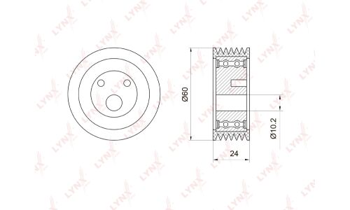 Ролик приводного ремня LYNXauto
