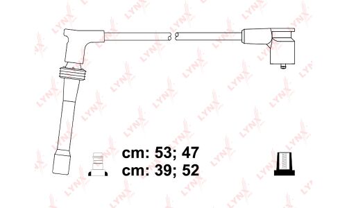 Провода высоковольтные LYNXauto, класс F, комплект 4 шт, арт. SPC4613