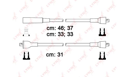 Провода высоковольтные LYNXauto, класс F, комплект 5 шт, арт. SPC8101