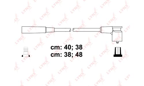 Провода высоковольтные LYNXauto, класс E, комплект 4 шт, арт. SPE4614