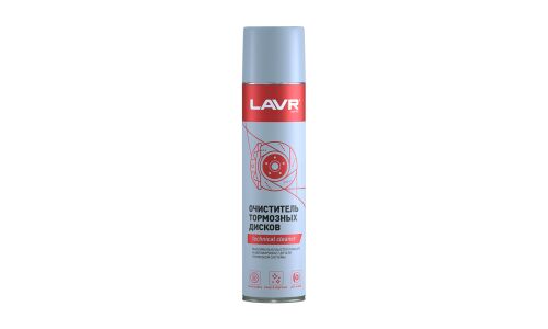 Очиститель тормозных механизмов Lavr Brake Disk Cleaner, устраняет лязг и скрип, аэрозоль 400мл, арт. Ln1495