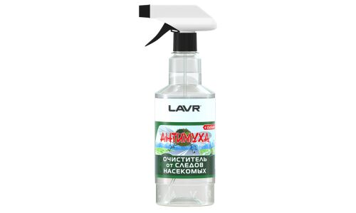 Очиститель кузова Lavr Антимуха, от следов насекомых, бутылка с триггером 500мл, арт. Ln1421