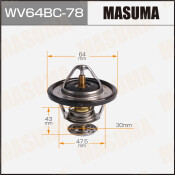 Термостат Masuma, арт. WV64BC-78 Термостат Masuma, арт. WV64BC-78