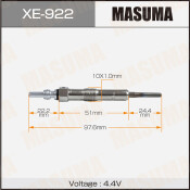 Свеча накаливания MASUMA DG-609 /K9K (1/10/100)