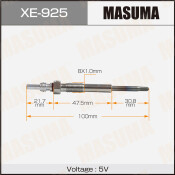Свеча накаливания MASUMA DG-632 /DW12C (1/10/100)