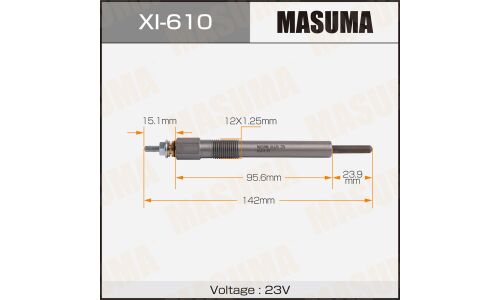 Свеча накаливания Masuma (4HR1 / 4BE1), арт. XI-610