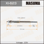 Свеча накаливания MASUMA PI-173 /4HK1 (1/10/80)