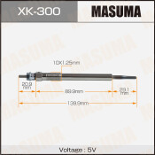 Свеча накаливания MASUMA A-607 /D4HA (1/10/100)
