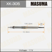 Свеча накаливания MASUMA B-121 /D20DT (1/10/80)