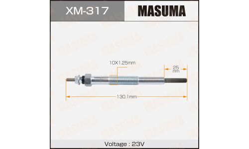 Свеча накаливания "Masuma"   PM-163 /4D32, 4D34     (1/10/100)