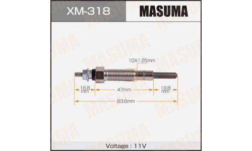Свеча накаливания Masuma (4D56), арт. XM-318