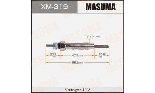 Свеча накаливания Masuma (4M40), арт. XM-319